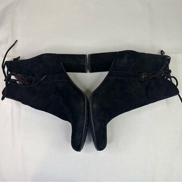 ONO Jutra Suede Heeled Ankle Boot Black 7.5 - Picture 7 of 14